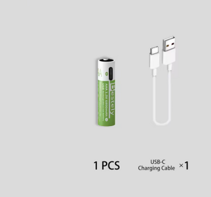 Pilas AAA 6800 mAh + cargador tipo C