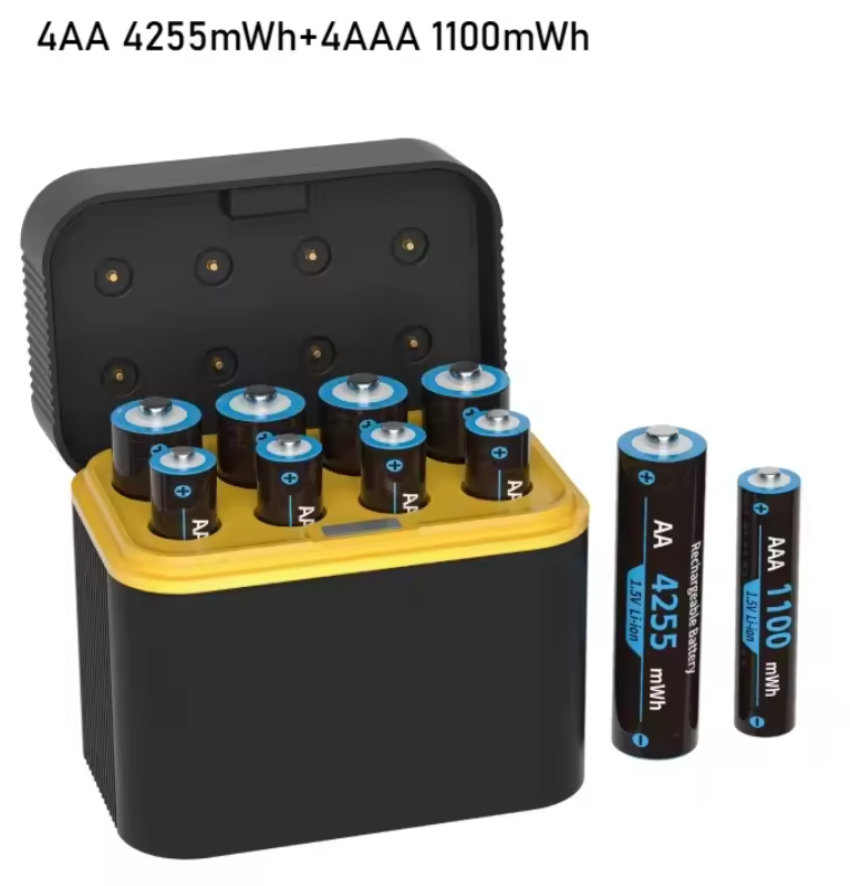 Caja cargador baterías 4-AA+4-AAA